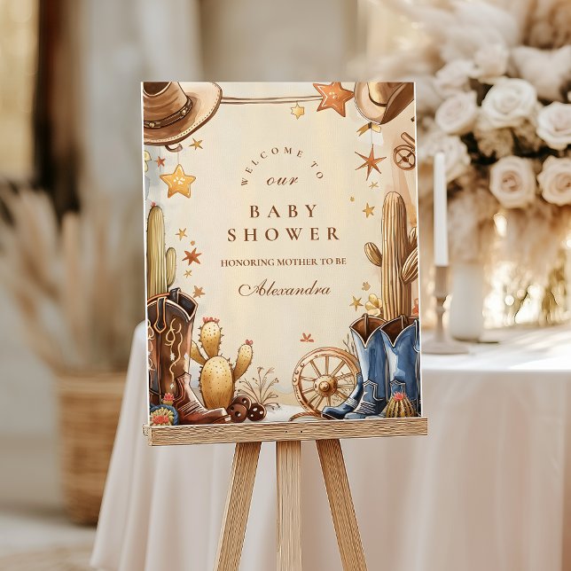 Rustic Western Cowboy Baby Shower Foam Board (Creator Uploaded)