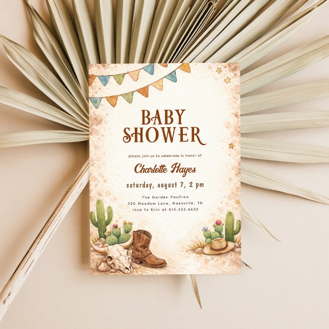 Rustic Western Cowboy Baby Shower Invitation (Creator Uploaded)