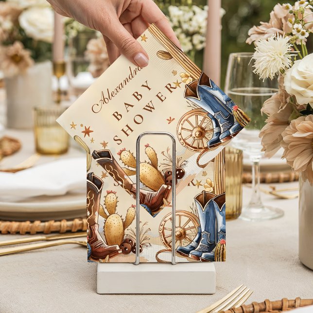 Rustic Western Cowboy Baby Shower Napkins (Creator Uploaded)