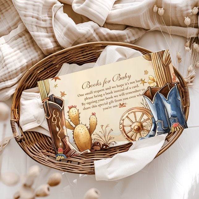 Rustic Western Cowboy Books for Baby  Enclosure Card (Creator Uploaded)