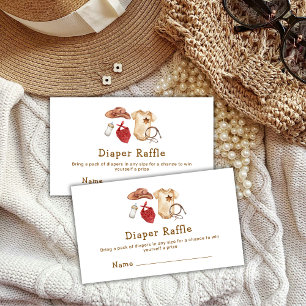 Rustic Western Cowboy Diaper Raffle Baby Shower  Enclosure Card