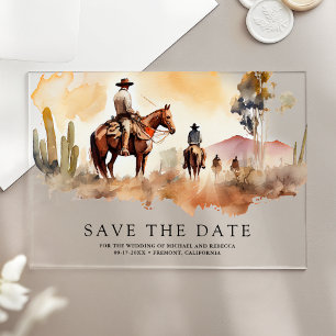 Rustic Western Cowboy Wedding Save the Date