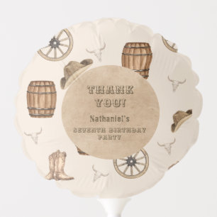 Rustic western cowboy you are wanted birthday  balloon
