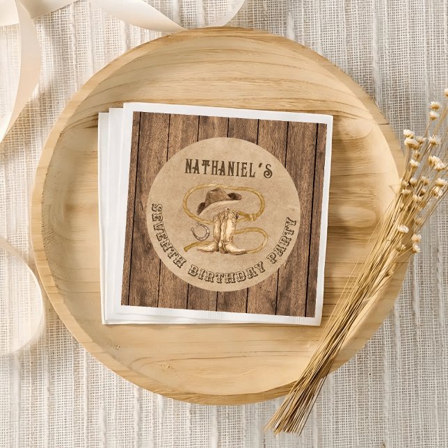 Rustic western cowboy you are wanted  napkins (Creator Uploaded)