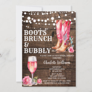 Rustic Western Cowgirl Bridal Shower Party Invitation