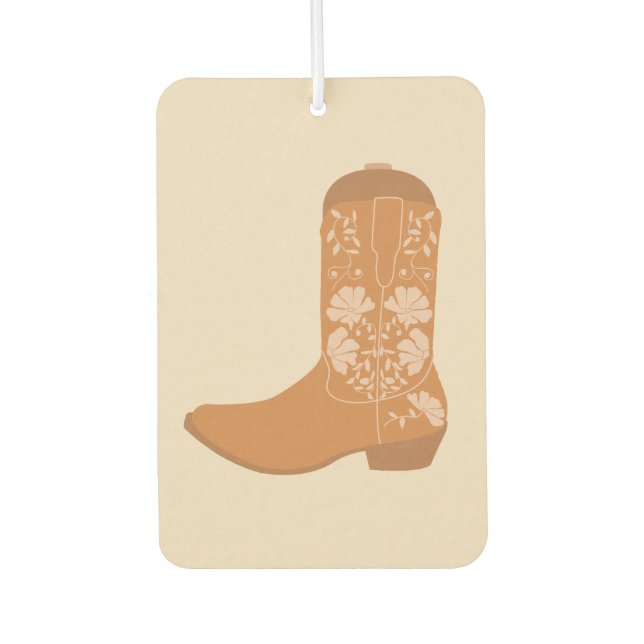 Rustic Western Earth Tone Country Cowboy Boots Air Freshener (Front)