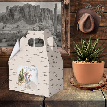 Rustic Western Elephant Cowboy Boy Baby Shower Favor Boxes by holidayhearts at Zazzle