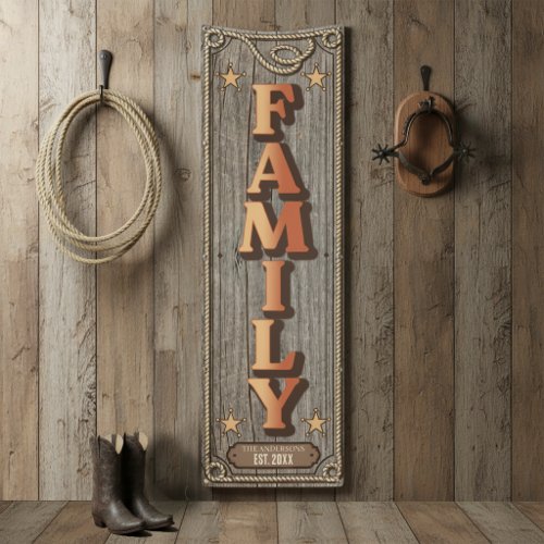 Rustic Western FAMILY Reunion Vert ID1318 Banner