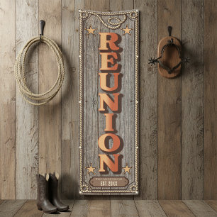 Rustic Western Family REUNION Vert ID1318 Banner