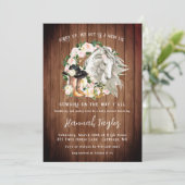 Rustic Western Floral Cowgirl Baby Shower Invitation (Standing Front)