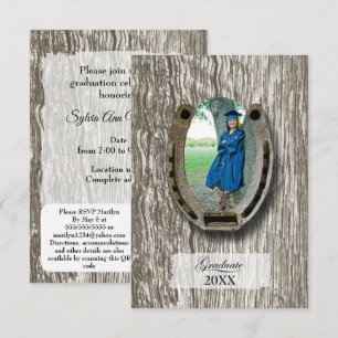 Rustic Western Graduation Party invitation