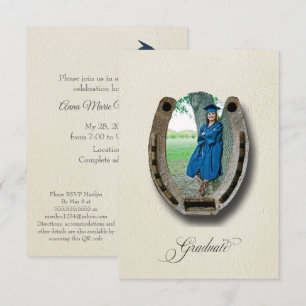 Rustic Western Graduation Party Invitation