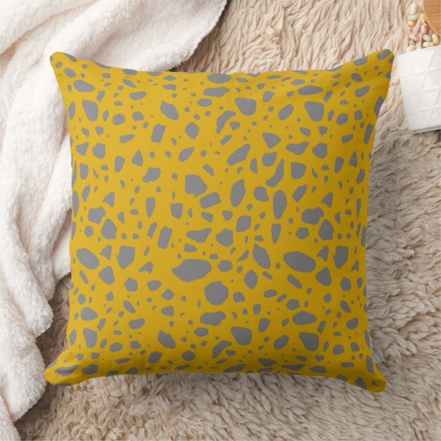Rustic & Western Grey and Mustard Pillow  (Blanket)