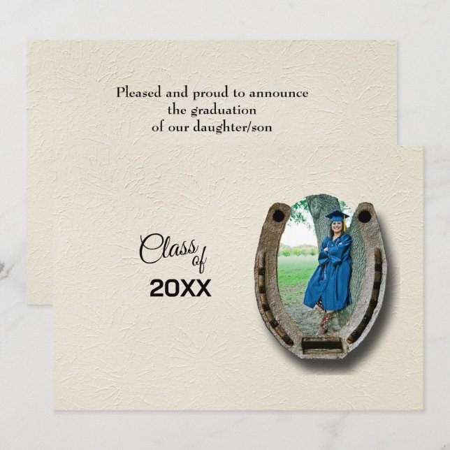 Rustic Western Hi-School Graduation Announcement  (Front/Back)