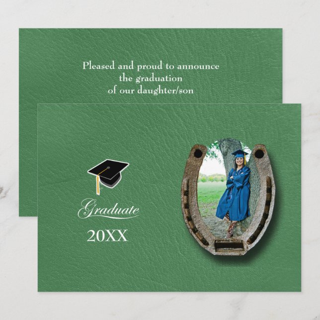 Rustic Western Hi-School Graduation Announcement  (Front/Back)