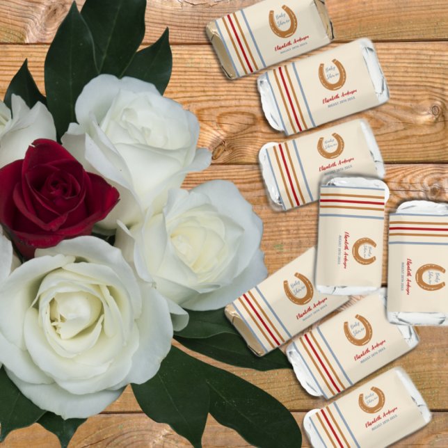 Rustic Western Horseshoe Baby Shower Hershey's Miniatures (Creator Uploaded)