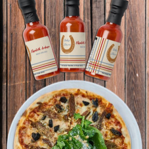 Rustic Western Horseshoe Baby Shower Hot Sauces