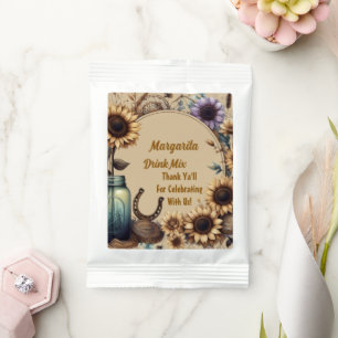 Rustic Western Margarita Drink Mix Party Favor