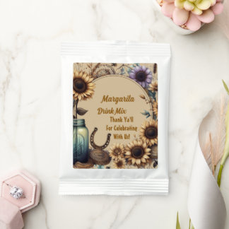 Rustic Western Margarita Drink Mix Party Favor
