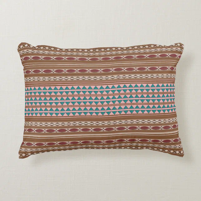 Rustic Western Pattern Cotton Accent Pillow 12"x16 Zazzle