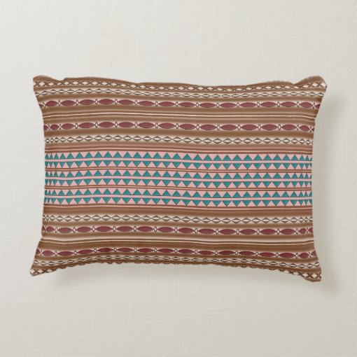 Rustic Western Pattern Cotton Accent Pillow 12"x16 Zazzle