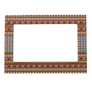 Rustic Western Pattern Magnetic Photo Frame