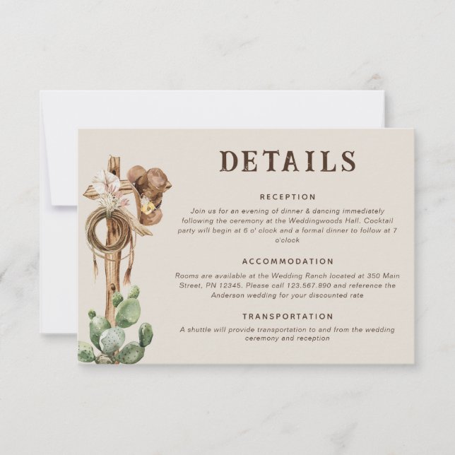 Rustic Western Ranch Wedding Details Enclosure Car (Front)