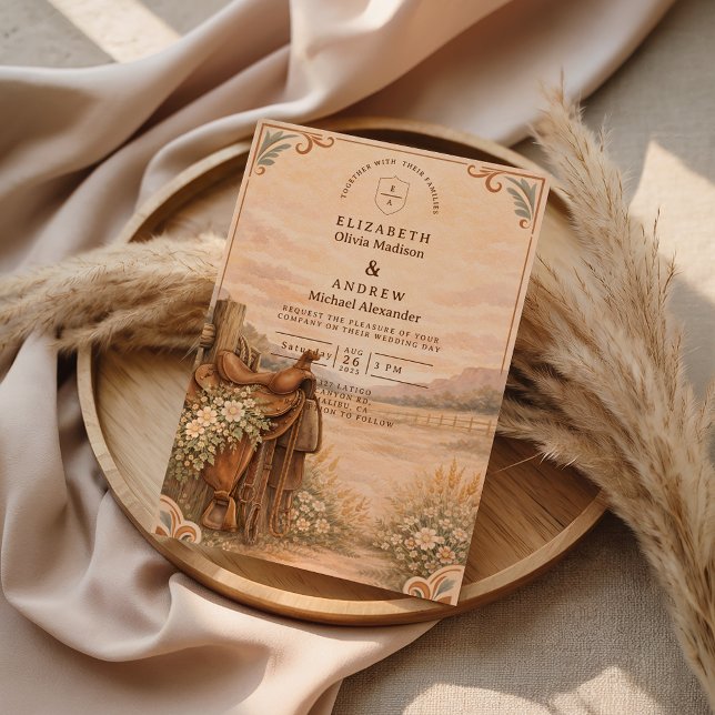 Rustic Western Ranch Wedding Invitation (Creator Uploaded)