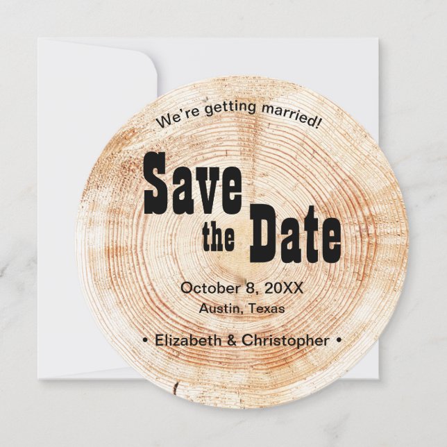 Rustic Western Ranch wood grain wedding Invitation (Front)