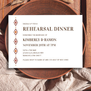 Rustic Western Rehearsal Dinner Invitation
