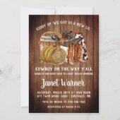 Rustic Western Rodeo Cowboy Baby Shower Invitation (Front)