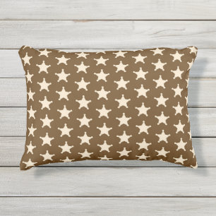 Rustic Western Sheriff Cowboy Country Farmhouse Outdoor Pillow