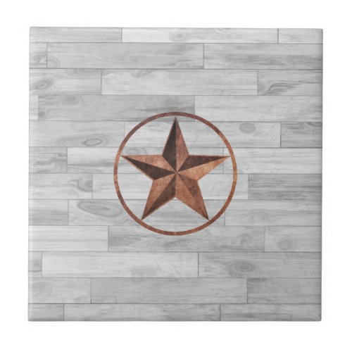 Rustic Western Style Star Ceramic Tile