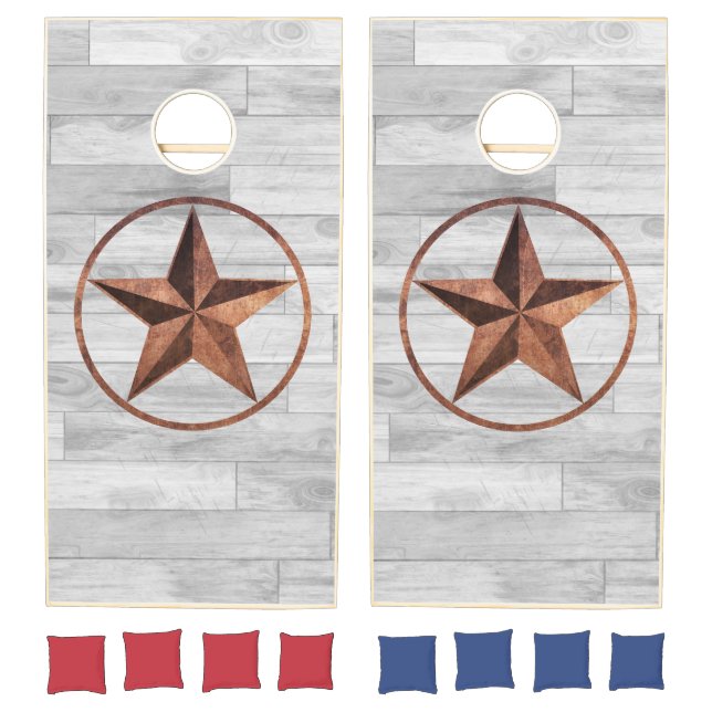 Rustic Western Style Star Cornhole Set (Set)
