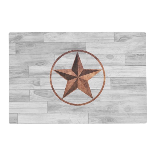 Rustic Western Style Star Placemat (Front)