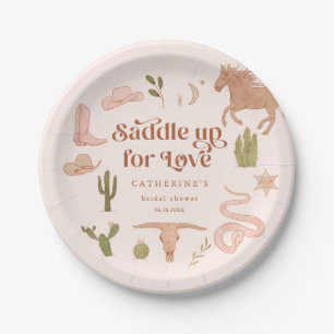 Rustic Western Theme Bridal Shower Paper Plates