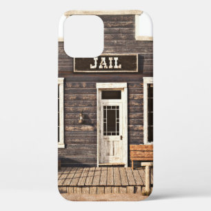 Rustic western town jail. 3d ing. Part of a wester iPhone 12 Case