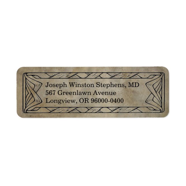 Rustic Western Twine Return Address Label (Front)