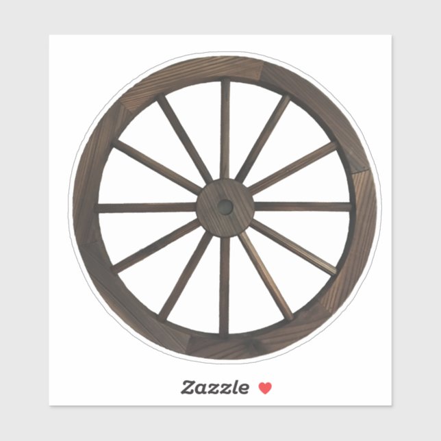 Rustic Western Wagon Wheel Sticker (Sheet)