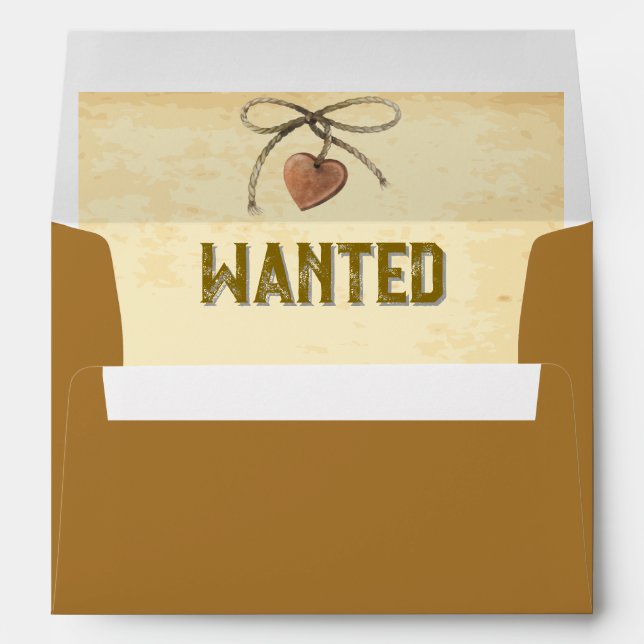 Rustic Western Wedding 🤠 Country Charm Envelope (Back (Bottom))