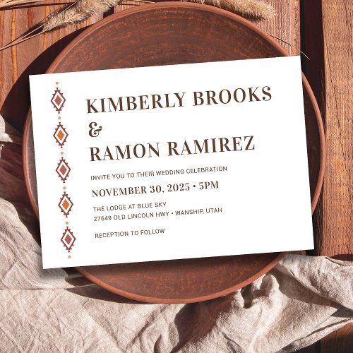 Rustic Western Wedding Invitation