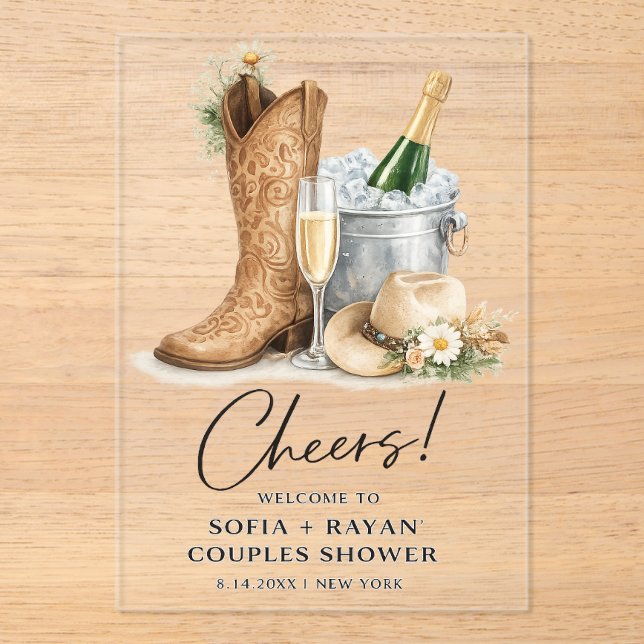 Rustic Western Wedding Invitation (Front)