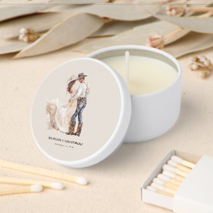Rustic Western Wedding Mini Candle Favors