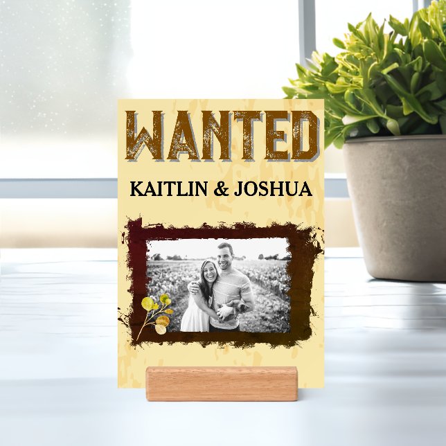 Rustic Western Wedding 🤠 WANTED Holder (Insitu 1)