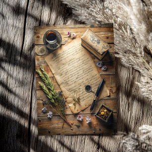 Rustic Western wild west old letter pen stamp Tissue Paper