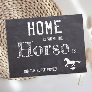 Rustic We've Moved Horse Pet Moving Announcement Postcard