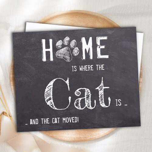 Rustic Weve Moved New Address Cat Pet Moving  Announcement Postcard