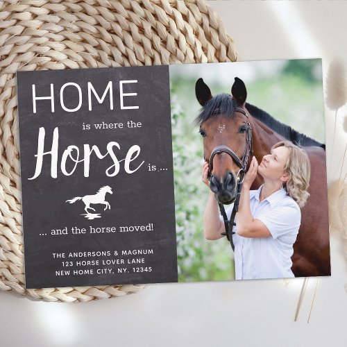 Rustic Weve Moved New Address Horse Photo Moving Announcement