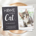 Rustic Weve Moved New Address Pet Photo Cat Moving Postcard<br><div class="desc">Home is Where The Cat Is ... and the cat moved! Let your best friend announce your move with this cute and funny custom pet photo cat moving announcement card in a rustic chalkboard slate design with paw print. Personalize with your favorite cat photo, names and your new address. This...</div>