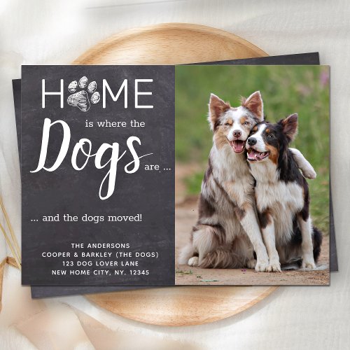 Rustic Weve Moved New Address Pet Photo Moving Announcement